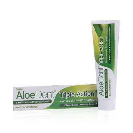 Toothpaste Aloe - Toothpaste with Aloe Vera for Natural Protection Fluoride Free 100 ml Pack of 3