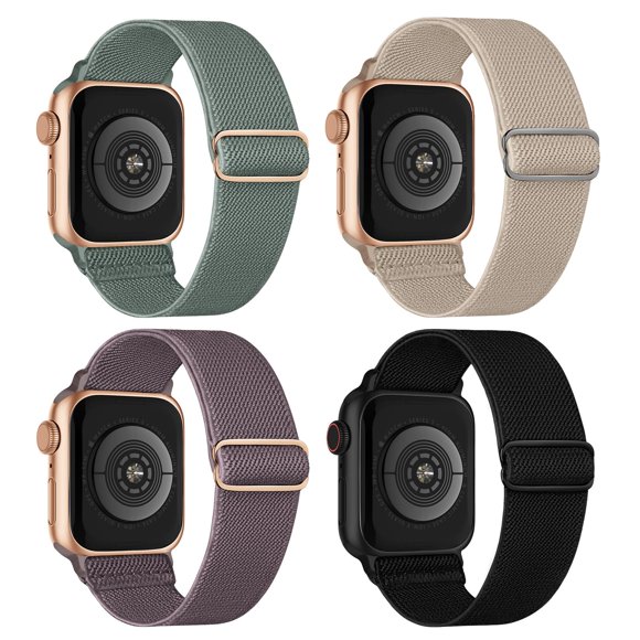 Pulseras de reloj CCNutri de nailon elástico Solo Loop 38-49 mm Apple