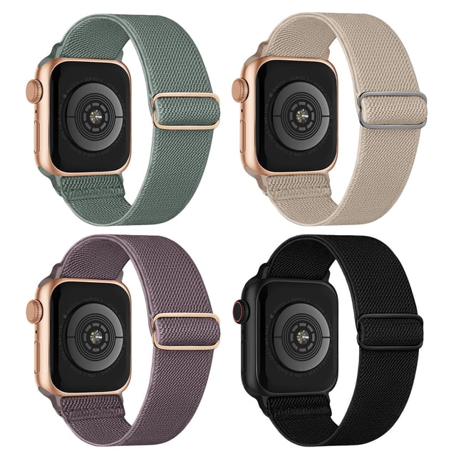 Pulseras de reloj CCNutri de nailon elástico Solo Loop 38-49 mm Apple