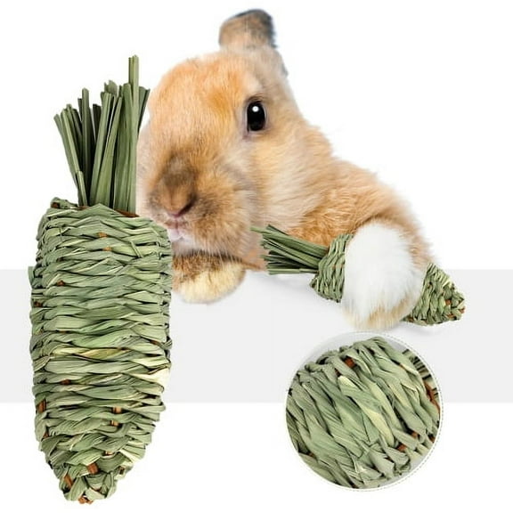 Visland Rabbit Chew Toys Carrot shape Grinding Small Animal Activity Play Chew Toys for Bunny Rabbits Hamster Guinea Pigs Gerbils