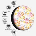 thumbnail image 6 of Kdxio Colorful Floral for Tire Cover Wheel Protectors Tyre Covers Weatherproof Wheel Covers Universal Fit for Trailer Rv SUV Truck Camper Travel Trailers 15 inch, 6 of 8