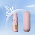 thumbnail image 1 of Parasol de viaje de bolsillo plegable pequeño portátil para exteriores soleados y calientes a prueba de viento Plegable resistente Rosa claro Yinane Cubierta compacta, 1 of 8