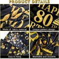 thumbnail image 5 of 80th Birthday Decorations for Men Women - Happy 80th Birthday Banners Decorations Black Gold 80 Years Birthday Party Favor Backdrop for 80th Birthday Party Sign Decor 7X5FT, 5 of 6