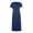 2_Navy, variant on Asxite Summer Dresses for Women Casual Solid Wrap V Neck Short Sleeve Elastic Waist Slit Sundress