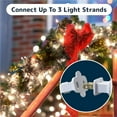 thumbnail image 6 of Christmas Lights - 500 Clear Bulbs on 100 ft White Wire, Warm Twinkle Lights String for Indoor and Outdoor Holiday Decorations - Clear Warm White, 6 of 8