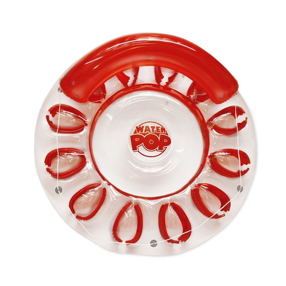 Swim Central 72" Water Pop Circular 1-Person Inflatable Swimming Pool Lounger - Red