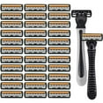 thumbnail image 2 of 3-layer Stainless Steel Blade Men Razor Washable For Travel For Home Shaver Manual Shave Razors For Daily Face Care, 2 of 9