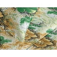 thumbnail image 3 of Ambesonne Floral Quilted Coverlet 3 Pcs, Bicolour Flowers Dotted Art, Queen Size, Green and Amber, 3 of 4