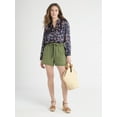 thumbnail image 5 of Time And Tru Women's Chambray Cargo Shorts, 3" Inseam, Sizes XS-XXXL, 5 of 5