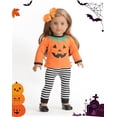 thumbnail image 5 of Set de disfraces Sweet Dolly Halloween Pumpkin Witch para muñecas de 18 pulgadas, 5 of 5