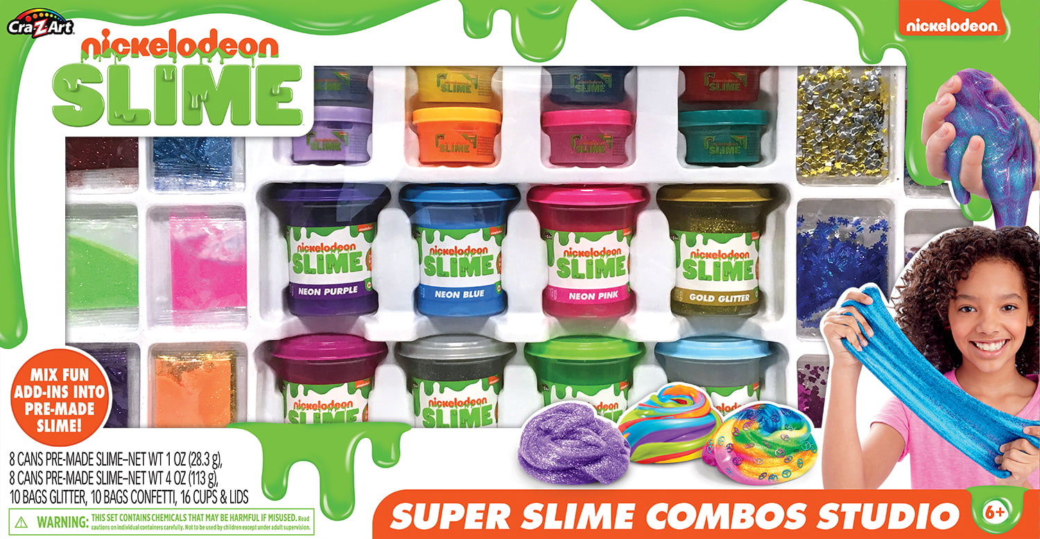 Nickelodeon Super Slimy Combo Studio 2lbs Of Slime And 20 Mix Ins Walmartcom