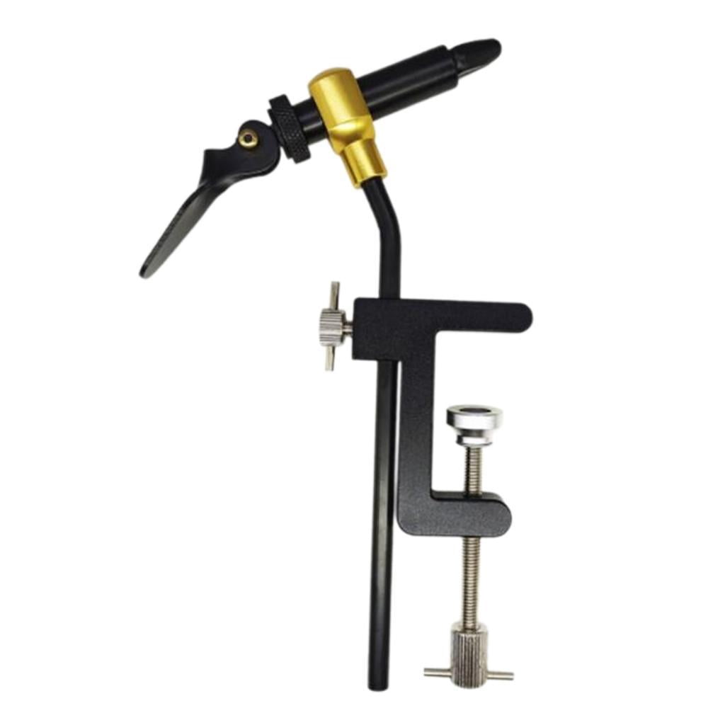 Wswqop Rotary Fly Tying Vise Easy to Use C Clamp Hook Professionals Fishing Accessories