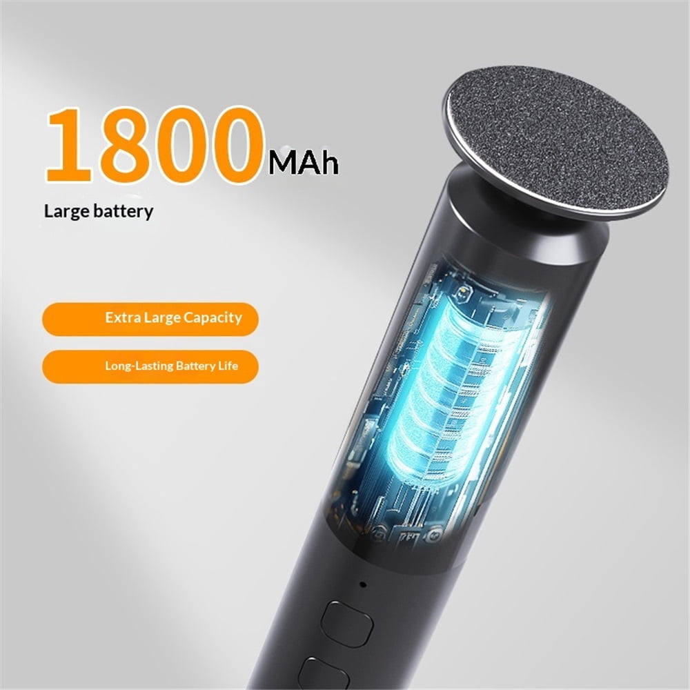 Electric Callus Remover for Feet, Electric Foot File Nail Grinder 2 in 1,Rechargeable Professional Foot Sander Pedicure Tool for Feet Dry Dead Skin with Sandpaper Disk, 6 Speed Adjustable (Black)