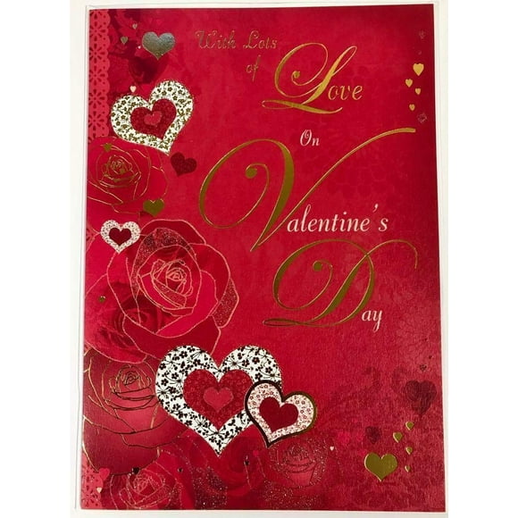 Avec Beaucoup d'Amour pour la Saint-Valentin Verset Traditionnel Adorable Salutation Époustouflante