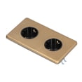 thumbnail image 4 of Enchufe Doble Estilo Alemán ANGGREK Acero Inoxidable Conductor de Bronce Fosforado de Estaño, 4 of 8