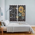 thumbnail image 4 of Retro Sunflower Kitchen Curtains 63 Inch Length, Spring Summer Farmhouse Floral Butterfly Grommet Top Bedroom Living Room Curtains, Light Filtering Cafe Curtain Drapes 2 Panels Set 84''x63'', 4 of 9