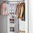 Mainstays 20Pocket NonWoven DoorHanging Closet Shoe Organizer, White
