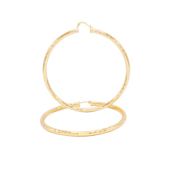BEBERLINI Women Large Hoop Earrings 14K Gold Filled 25 mm Hoops Fashion Jewelry 4 mm Thick