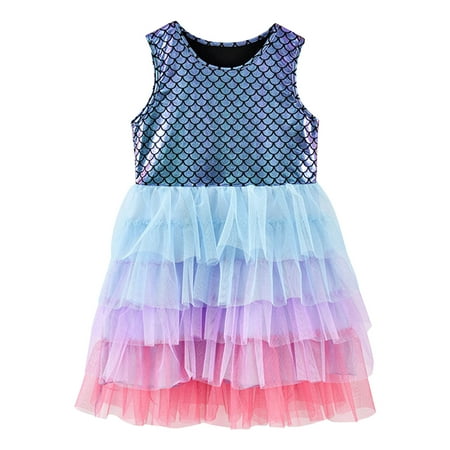 

Kids Toddler Baby Girls Spring Summer Floral Cotton Long Sleeve Tulle Princess Dress TUTU Dress Clothes