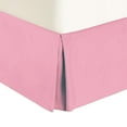 thumbnail image 2 of Brushed Microfiber 1800 Series Bed Skirt Solid 1PC Bed Skirt with 15" Drop (Expanded Queen, Pink)- Pleated Sides and Split Corners, Wrinkle & Fade Resistant, Easy to Care, 2 of 5