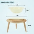 thumbnail image 2 of Tazones Elevados para Gatos de Cerámica Unique Bargains con Soporte Antideslizante para Comida y Agua para Gatos Mejora de Postura Beige 1 Tazón y 1 Conjunto de Soporte, 2 of 6