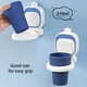 thumbnail image 3 of Bote para cepillos de dientes, vaso de baño, vaso para cepillos de dientes para niños, con portavasos, no requiere perforación, (azul) 18 * 8.3 * 12 cm TUNC Sencillez, 3 of 5