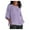 Purple, variant on Sevevn Women's Summer Fashion Cropped Sleeves Round Neck Cotton Line Loose Shirt Blouse Purple XXXXL Gift for Adults