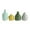 Green/Yellow, variant on Main + Mesa Stoneware Bud Vases in Crackle Glaze, Olive/Terracotta Tones, Set of 4