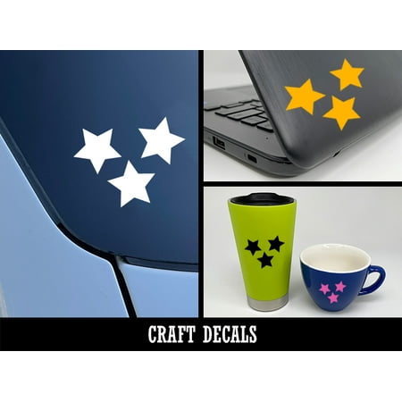 Star Scatter Craft Vinyl Indoor Outdoor Decal Sticker - Black - 3 Inch (Longest Side)