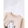 thumbnail image 5 of FEORJGP Little Baby Girls One-piece Rompers Sweatshirts 0 3M 6M 12M 18M Toddler Long Sleeve Jumpsuits Crew Neck Letters Ghost Print Bodysuits Crew Necl Fashion Casual Comfy Halloween Costume, 5 of 8