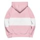 thumbnail image 3 of Ailaofu Women's Long sleeves Color Block Hoodie Tops Cute Casual Drawstring Loose Lightweight Pullover, 3 of 5