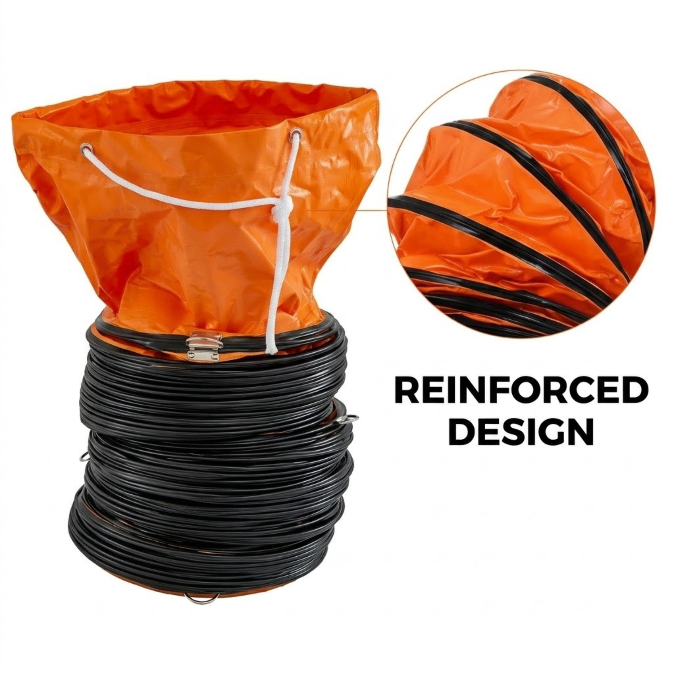 25ft Flexible PVC Ducting Hose, 10" Diameter HVAC Ventilation Duct for Utility Blower and Exhaust Fan