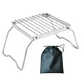 thumbnail image 4 of Stainless Steel Grills Rack Portable Camping Fires Cooking Racks Barbecue Grills Table Folding Campfire Grills, 4 of 8