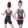 thumbnail image 3 of Kids Little Girls One-Piece Gymnastics Leotard Ballet Unitard with Shorts Quick Dry Outfi 3-12 Years, 3 of 6