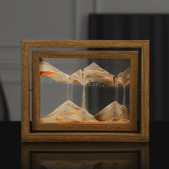 1 Set Quicksand Painting - Lead-free Process - Rotating Layered Transparent - 3D Liquid Hourglass - Dynamic Sand Landscape - Home Decor
