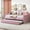 Pink, variant on Harper & Bright Designs Twin Size Tufted Upholstered Daybed with Trundle, Twin Velvet Sofabed with USB & Charging Ports, Pink
