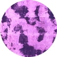 thumbnail image 1 of Ahgly Company Indoor Round Abstract Pink Modern Area Rugs, 5' Round, 1 of 4