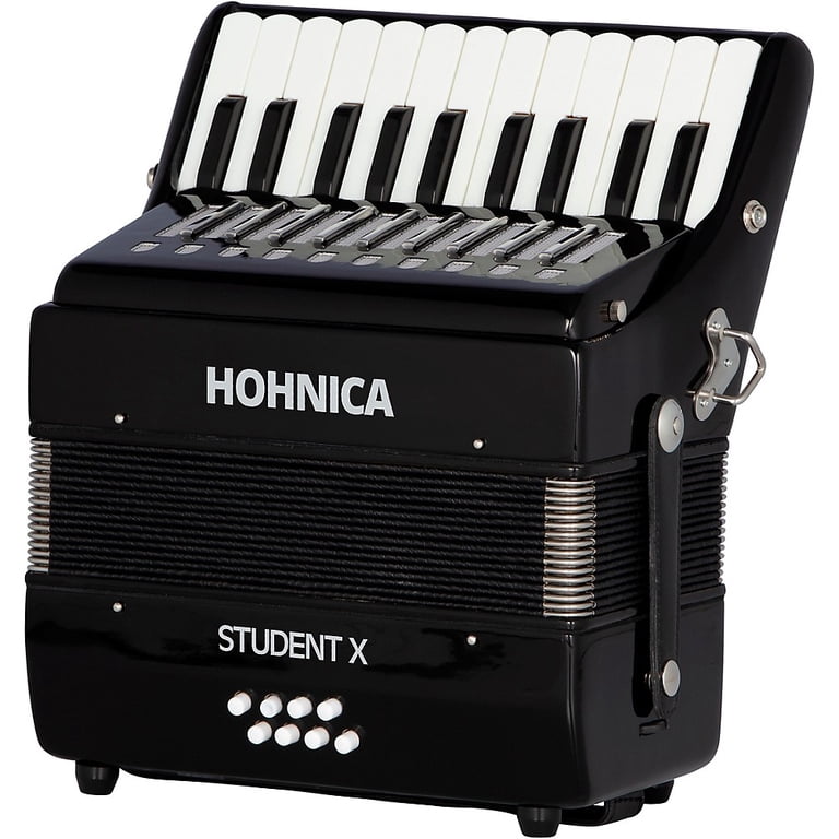 Hohner, Student X 8-Bass Piano Accordion, Black, Lightweight