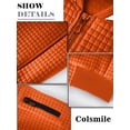 thumbnail image 3 of Colsmile Men's Waffle Knit Bomber Jacket, Lightweight Full Zip Varsity Baseball Coat with Pockets for Spring Fall,Orange 3XL, 3 of 9