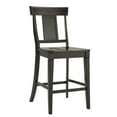 thumbnail image 3 of Weston Home Farmhouse Vintage Panel Back Solid Wood Counter Height Chair, Set of 2, Antique Black, 3 of 8
