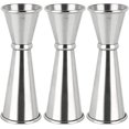 thumbnail image 1 of 3 Piece Double Measuring Cup and Cocktail Measuring Cup Stainless Steel 1 oz X 2 oz Alcohol Measuring Tool, 1 of 7