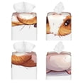 thumbnail image 3 of Rateoe Cartoon Guinea Pig Pattern Tissue Box Cover, Modern Square Decorative Leather Facial Paper Case Organizer Holder Dispenser 5X5X5'', 3 of 8