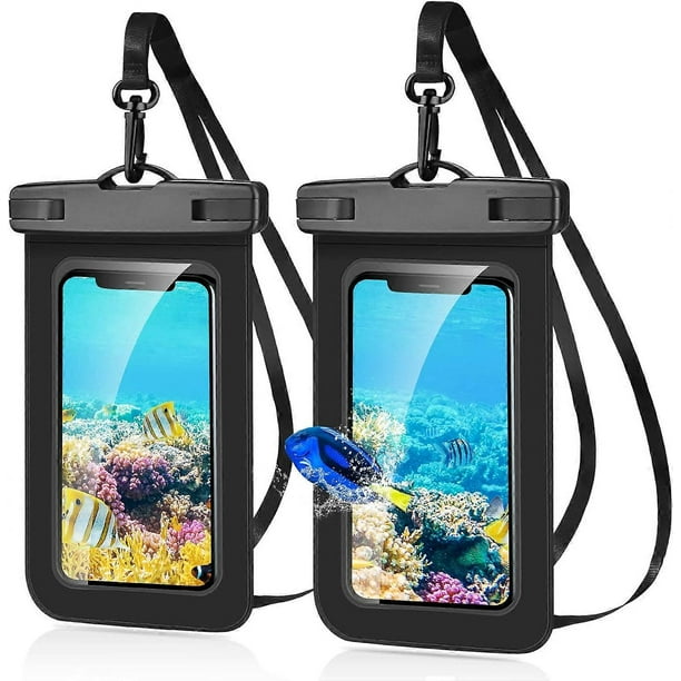 Waterproof Phone Pouch, 2 Pack Water Proof Phone Case For Swimming, PVC Underwater Phone Cases with Lanyard, Waterproof Pouch