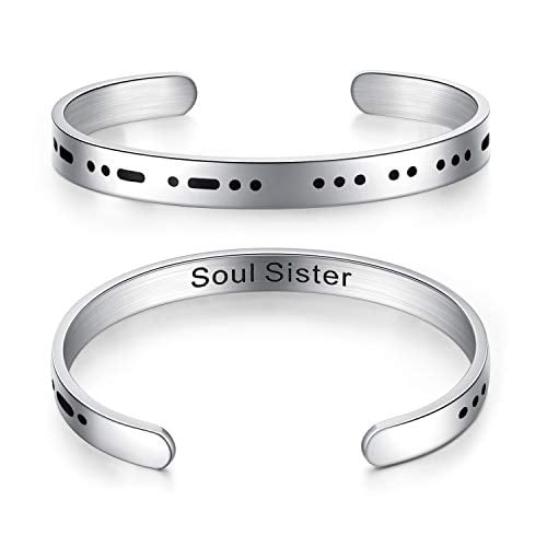 Best friend bracelet Soul Sister Jewelry Soul sister Gift Birthday Gift for Sisters Soul Sister morse code Bracelet Bracelet for Women