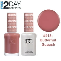 DND Gel Nail Polish & Nail Lacquer Set Soak Off Duo Set - #418 Butternut Squash, 0.5 oz