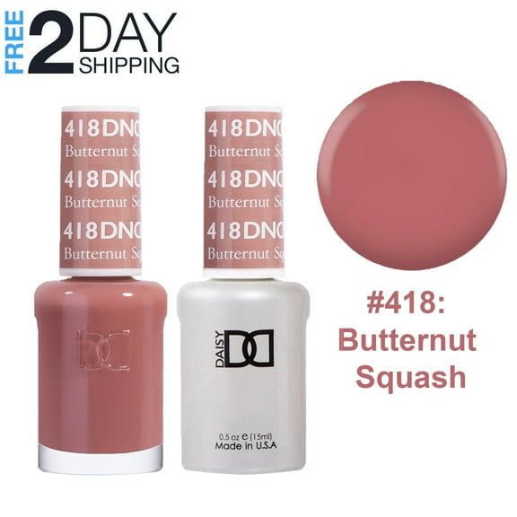 DND Gel Nail Polish & Nail Lacquer Set Soak Off Duo Set - #418 Butternut Squash, 0.5 oz