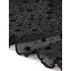 thumbnail image 5 of INSPIRAR CHIC Chaquetas Transparentes para Mujeres con Estampado de Estrellas Brillantes, Top Corto de Malla con Nudo Frontal Negro XS, 5 of 6