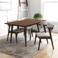 thumbnail image 3 of Adir Modern Style 5 Piece Solid Wood Dining Room & Kitchen Set Walnut Brown, 3 of 5