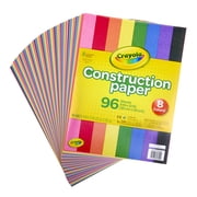 Crayola Construction Paper, 8 Primary Colors, Beginner Child, 96 Pieces
