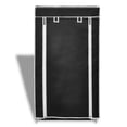 thumbnail image 2 of Zapatero VidaXL de tela de 5 niveles con funda, 10 pares, negro, 2 of 8